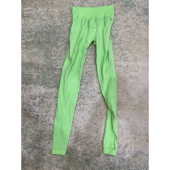 BO + Tee Blue Green High Waisted Leggings Size XS Seamless Scrunch Full Length - Picture 10 of 10